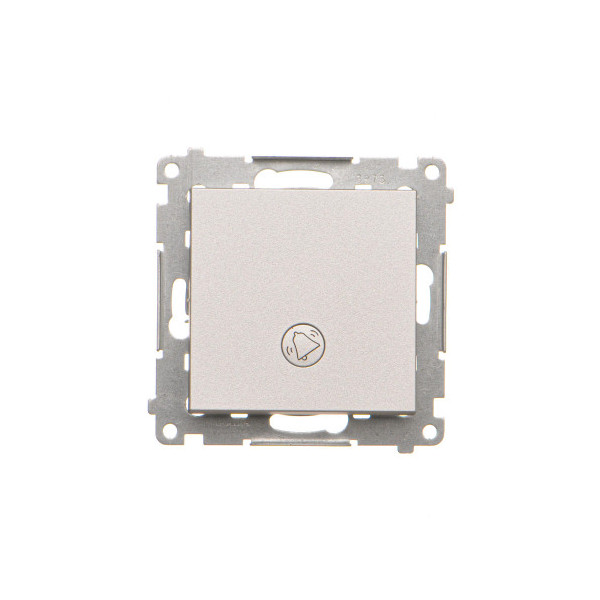 TD1L.01/143 Przycisk „dzwonek” z podświetleniem LED (moduł) 10 AX, 250 V~, szybkozłącza, Aluminium mat - Simon 55