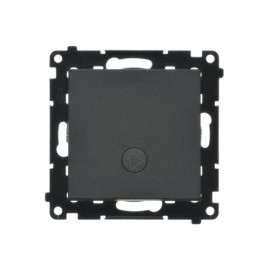 TD1L.01/149 Przycisk „dzwonek” z podświetleniem LED (moduł) 10 AX, 250 V~, szybkozłącza, Czarny mat - Simon 55
