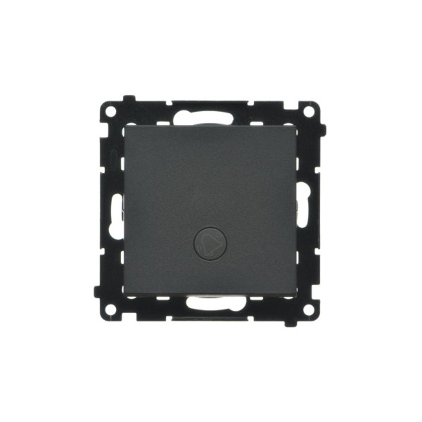 TD1L.01/149 Przycisk „dzwonek” z podświetleniem LED (moduł) 10 AX, 250 V~, szybkozłącza, Czarny mat - Simon 55
