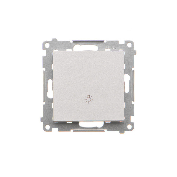 TS1.01/143 Przycisk „światło” (moduł) 10 AX, 250 V~, szybkozłącza, Aluminium mat - Simon 55