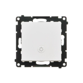 TS1L.01/111 Przycisk „światło” z podświetleniem LED (moduł) 10 AX, 250 V~, szybkozłącza, Biały mat - Simon 55