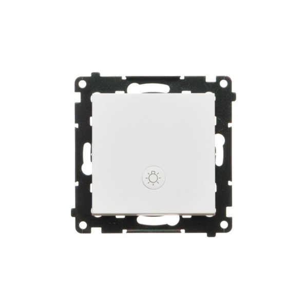 TS1L.01/111 Przycisk „światło” z podświetleniem LED (moduł) 10 AX, 250 V~, szybkozłącza, Biały mat - Simon 55