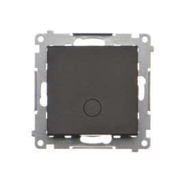 TS1L.01/149 Przycisk „światło” z podświetleniem LED (moduł) 10 AX, 250 V~, szybkozłącza, Czarny mat - Simon 55