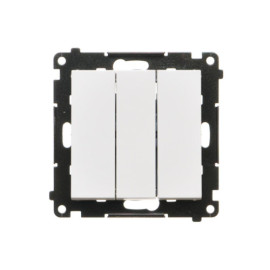 TW31L.01/111 Łącznik potrójny z podświetleniem LED (moduł) 10 AX, 250 V~, szybkozłącza, Biały mat - Simon 55