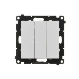 TW31L.01/114 Łącznik potrójny z podświetleniem LED (moduł) 10 AX, 250 V~, szybkozłącza, Jasnoszary mat - Simon 55
