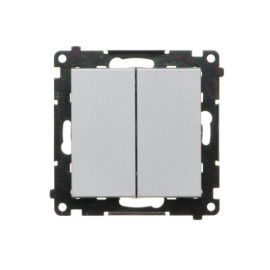 TP4.01/143 Przycisk poczwórny (moduł) 10 AXm, 250 V~, szybkozłącza, Aluminium mat - Simon 55