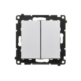 TW5.01/143 Łącznik świecznikowy (moduł) 10 AX, 250 V~, szybkozłącza, Aluminium mat - Simon 55