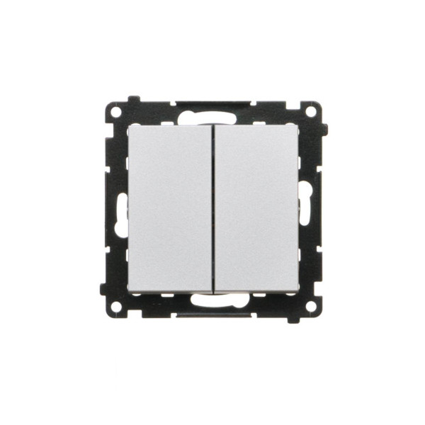 TW5.01/143 Łącznik świecznikowy (moduł) 10 AX, 250 V~, szybkozłącza, Aluminium mat - Simon 55