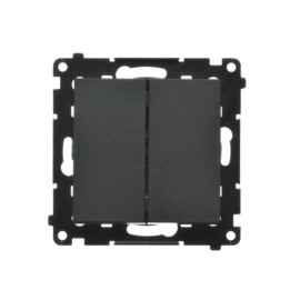 TW5.01/149 Łącznik świecznikowy (moduł) 10 AX, 250 V~, szybkozłącza, Czarny mat - Simon 55