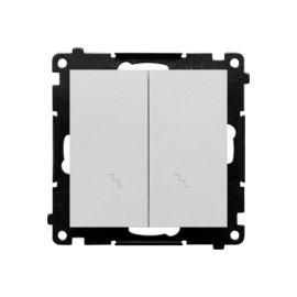 TW6/2.01/143 Łącznik schodowy podwójny (moduł) 10 AX, 250 V~, szybkozłącza, Aluminium mat - Simon 55