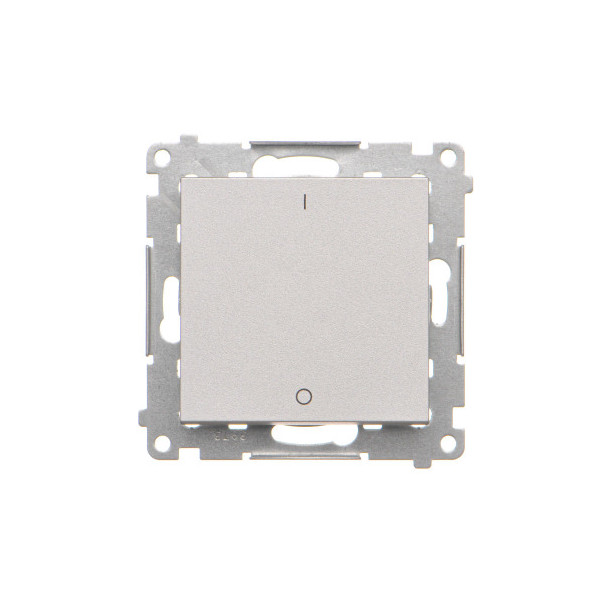 TW2.01/143 Łącznik dwubiegunowy (moduł) 10 AX, 250 V~, szybkozłącza, Aluminium mat - Simon 55