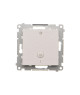 TW2L.01/143 Łącznik dwubiegunowy z podświetleniem LED (moduł) 10 AX, 250 V~, szybkozłącza, Aluminium mat - Simon 55