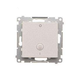 TW2L.01/143 Łącznik dwubiegunowy z podświetleniem LED (moduł) 10 AX, 250 V~, szybkozłącza, Aluminium mat - Simon 55