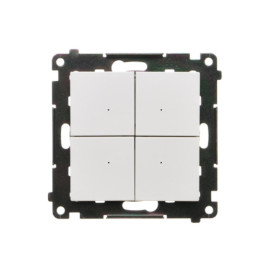 TEW4.01/111 Łącznik/przycisk 4-krotny elektroniczny (moduł), Biały mat - Simon 55