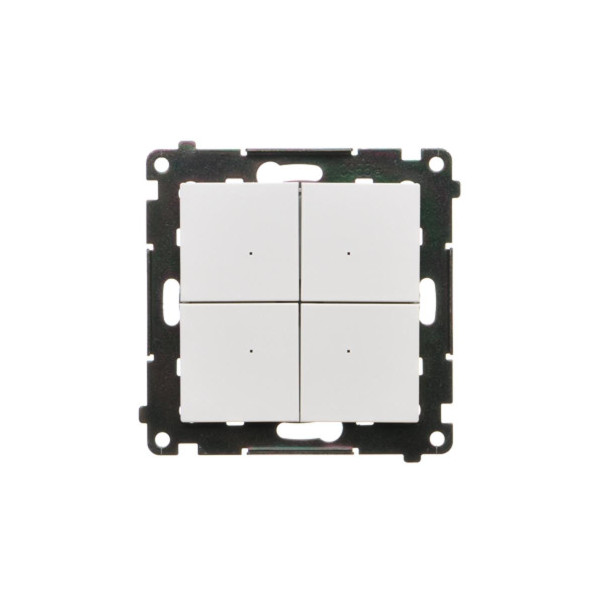 TEW4.01/111 Łącznik/przycisk 4-krotny elektroniczny (moduł), Biały mat - Simon 55