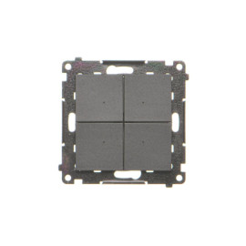 TEW4.01/149 Łącznik/przycisk 4-krotny elektroniczny (moduł), Czarny mat - Simon 55
