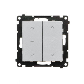 TZP2.01/143 Przycisk roletowy podwójny trójpozycyjny 1-0-2 (moduł) 10 A, 250 V~, szybkozłącza, Aluminium mat - Simon 55