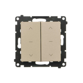 TZP2.01/144 Przycisk roletowy podwójny trójpozycyjny 1-0-2 (moduł) 10 A, 250 V~, szybkozłącza, Szampański mat - Simon 55