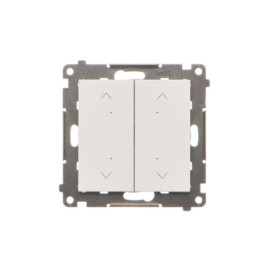 TEZ2.01/114 Łącznik/przycisk roletowy podwójny, elektroniczny (moduł), Jasnoszary mat - Simon 55