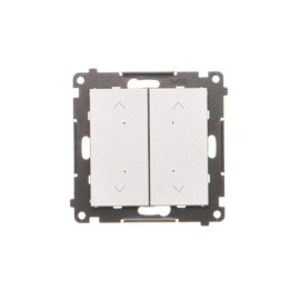 TEZ2.01/143 Łącznik/przycisk roletowy podwójny, elektroniczny (moduł), Aluminium mat - Simon 55