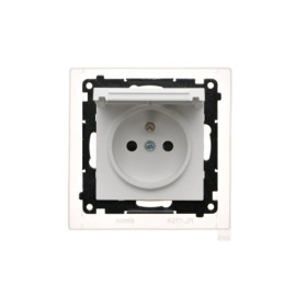 TGZ1BCZ.01/111 Gniazdo wtyczkowe do wersji IP44 z uszczelką (moduł) 16 A, 250 V~, szybkozłącza. Klapka w kolorze pokrywy,...