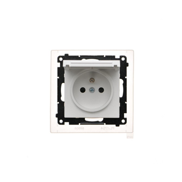 TGZ1BCZ.01/111 Gniazdo wtyczkowe do wersji IP44 z uszczelką (moduł) 16 A, 250 V~, szybkozłącza. Klapka w kolorze pokrywy,...