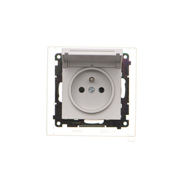 TGZ1BCZ.01/114 Gniazdo wtyczkowe do wersji IP44 z uszczelką (moduł) 16 A, 250 V~, szybkozłącza. Klapka w kolorze pokrywy,...