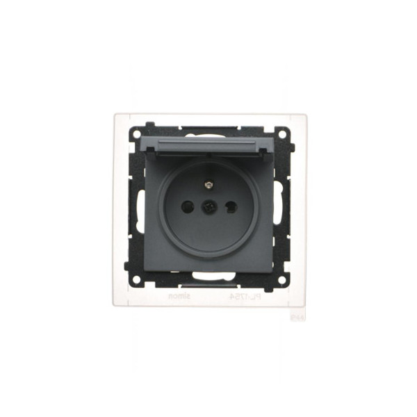 TGZ1BCZ.01/116 Gniazdo wtyczkowe do wersji IP44 z uszczelką (moduł) 16 A, 250 V~, szybkozłącza. Klapka w kolorze pokrywy,...