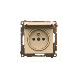 TGZ1BCZ.01/144 Gniazdo wtyczkowe do wersji IP44 z uszczelką (moduł) 16 A, 250 V~, szybkozłącza. Klapka w kolorze pokrywy,...