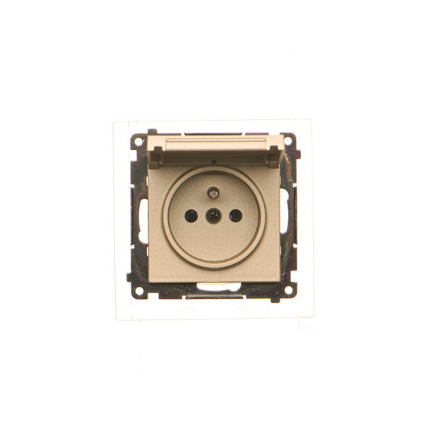 TGZ1BCZ.01/144 Gniazdo wtyczkowe do wersji IP44 z uszczelką (moduł) 16 A, 250 V~, szybkozłącza. Klapka w kolorze pokrywy,...