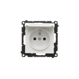 TGZ1BCUZ.01/111 Gniazdo wtyczkowe do wersji IP44 bez uszczelki (moduł) 16 A, 250 V~, szybkozłącza. Klapka w kolorze pokrywy,...