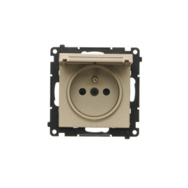TGZ1BCUZ.01/144 Gniazdo wtyczkowe do wersji IP44 bez uszczelki (moduł) 16 A, 250 V~, szybkozłącza. Klapka w kolorze pokrywy,...