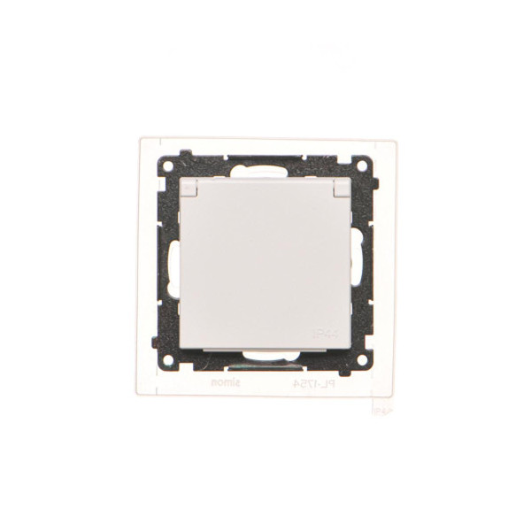 TGSZ1BCZ.01/111 Gniazdo Schuko do wersji IP44 z przesłonami z uszczelką ramki (moduł) 16 A, 250 V~, szybkozłącza. Klapka w...