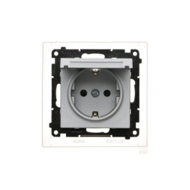 TGSZ1BCZ.01/143 Gniazdo Schuko do wersji IP44 z przesłonami z uszczelką ramki (moduł) 16 A, 250 V~, szybkozłącza. Klapka w...