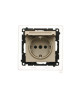 TGSZ1BCZ.01/144 Gniazdo Schuko do wersji IP44 z przesłonami z uszczelką ramki (moduł) 16 A, 250 V~, szybkozłącza. Klapka w...