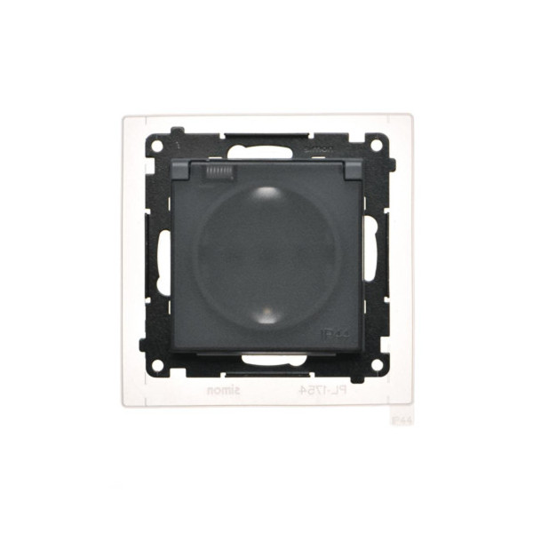 TGSZ1BCZ.01/116A Gniazdo Schuko do wersji IP44 z przesłonami z uszczelką ramki (moduł) 16 A, 250 V~, szybkozłącza. Klapka...