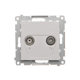 TAK.01/143 Gniazdo antenowe R-TV końcowe separowane (moduł). 1x Wejście: 5÷862 MHz, Aluminium mat - Simon 55
