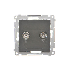 TAK.01/149 Gniazdo antenowe R-TV końcowe separowane (moduł). 1x Wejście: 5÷862 MHz, Czarny mat - Simon 55