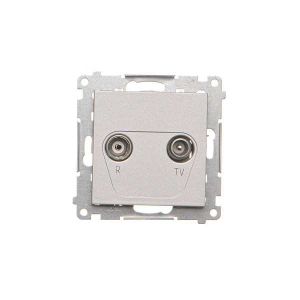 TAP10.01/143 Gniazdo antenowe R-TV przelotowe 10 dB (moduł). 1x Wejście: 5÷862 MHz, Aluminium mat - Simon 55
