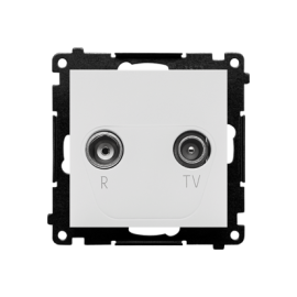 TAZ.01/114 Gniazdo antenowe R-TV zakończeniowe 10 dB do gniazd przelotowych (moduł). 1x Wejście: 5÷862 MHz, Jasnoszary mat -...