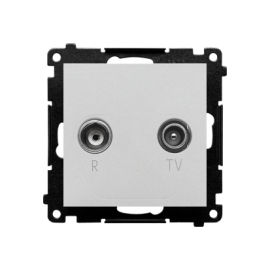 TAZ.01/143 Gniazdo antenowe R-TV zakończeniowe 10 dB do gniazd przelotowych (moduł). 1x Wejście: 5÷862 MHz, Aluminium mat -...