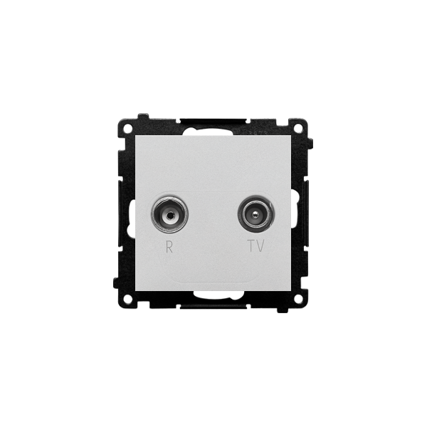TAZ.01/143 Gniazdo antenowe R-TV zakończeniowe 10 dB do gniazd przelotowych (moduł). 1x Wejście: 5÷862 MHz, Aluminium mat -...