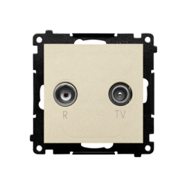TAZ.01/144 Gniazdo antenowe R-TV zakończeniowe 10 dB do gniazd przelotowych (moduł). 1x Wejście: 5÷862 MHz, Szampański mat -...