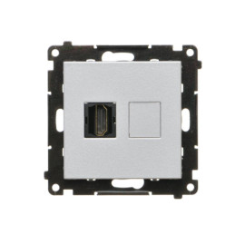 TGHDMI.01/143 Gniazdo HDMI (moduł), Aluminium mat - Simon 55