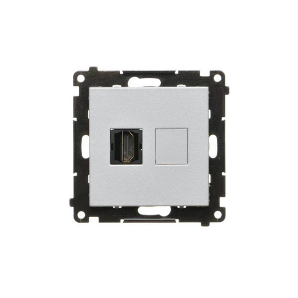 TGHDMI.01/143 Gniazdo HDMI (moduł), Aluminium mat - Simon 55