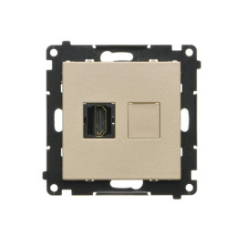 TGHDMI.01/144 Gniazdo HDMI (moduł), Szampański mat - Simon 55