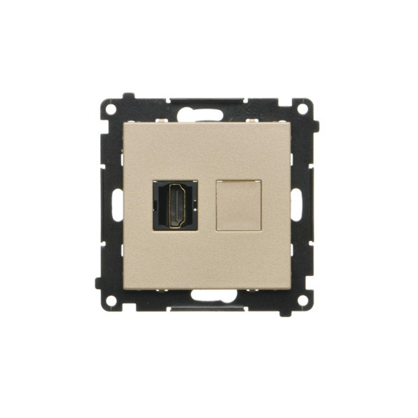 TGHDMI.01/144 Gniazdo HDMI (moduł), Szampański mat - Simon 55