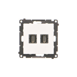 TGHDMI2.01/111 Gniazdo HDMI podwójne (moduł), Biały mat - Simon 55