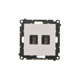 TGHDMI2.01/114 Gniazdo HDMI podwójne (moduł), Jasnoszary mat - Simon 55
