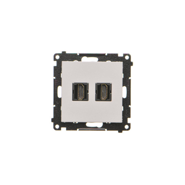 TGHDMI2.01/114 Gniazdo HDMI podwójne (moduł), Jasnoszary mat - Simon 55